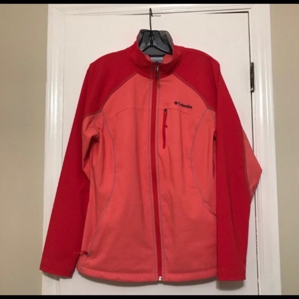 EUC Columbia Sportswear Zip-Up Fleece Coral Jacket